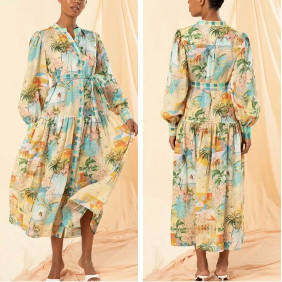 NEW Anthropologie Kachel Oceana Maxi Dress - Multi